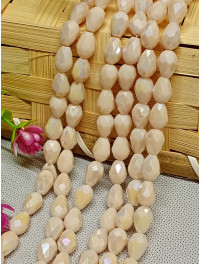 Кришталеві намистини *крапля * 10 шт./6×12 мм/бежевий з переливом