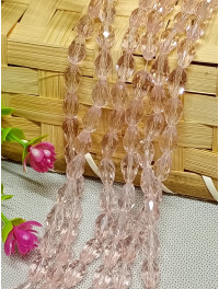 Хрустальні намистини *крапля*/10 шт/6×12 мм/рожевий