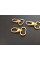 Карабин. Довжина — 4 см. Розмір кільця — 2 см. Колір — золото