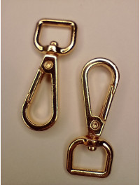 Карабин. Колір — золото. Довжина — 5 см. Ширина вушка — 2×1,5 см. Ціна вказана за 1 шт.
