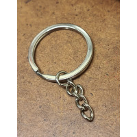 Кільце плоске з ланцюжком/30 мм/сталь/Ціна зазначене за 1 шт.