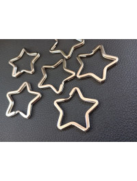 Кільце заводне "зірка" Розмір 32 мм. Колір — срібло.