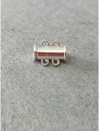 Замок магнітний. Розмір — 6*15 мм. На 2 лінії. Колір - срібло