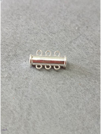 Замок магнітний. Розмір — 6*19 мм. На 3 лінії. Колір - срібло