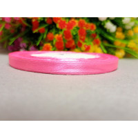 Атласна стрічка/0.6 мм/23 метри/темно-рожевий