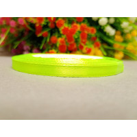 Атласная лента/ 0.6мм / 23 метра/ салатовый неон