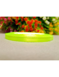 Атласна стрічка/0.6мм/23 метри/ салатовий неон
