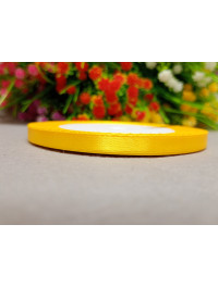 Атласна стрічка/0.6мм/23 метри/ жовтий