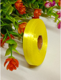 Атласна стрічка/0.6 мм/23 метри/ лимонний