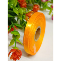 Атласная лента/ 0.6мм/ 23 метра/ оранжевый светлый