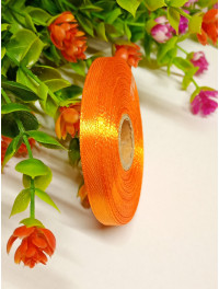 Атласна стрічка/0.6мм/23 метри/жовтогарячий