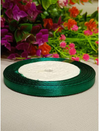 Атласна стрічка/0.6мм/23 метри/ смарагд