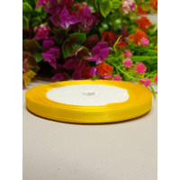 Атласная лента/ 0.6мм/ 23 метра/ жёлтый темный