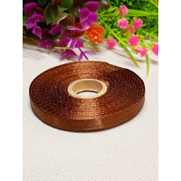 Атласная лента/ 0.6мм/ 23 метра/ коричневый