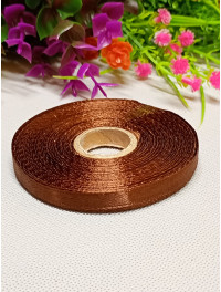 Атласная лента/ 0.6мм/ 23 метра/ коричневый