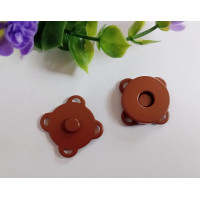 Кнопка магнитная пришивная 18мм. Цвет коричневый