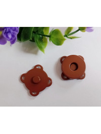 Кнопка магнітна пришивна 18 мм. Колір коричневий