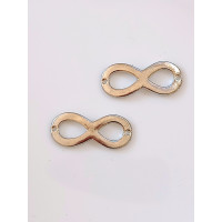 Коннектор "бесконечность". Размер - 22×10мм. Цвет - серебро. Цена указана за 1 шт.