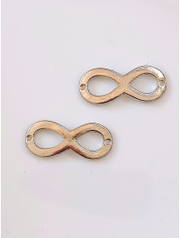 Конектор "безскінченність". Розмір — 22 × 10 мм. Колір — срібло. Ціна вказана за 1 шт.