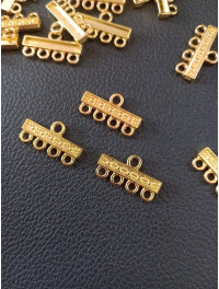 Конектор на 4. Розмір — 20 × 7 мм. Колір — золото.