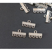 Конектор на 4. Розмір — 20 × 7 мм. Колір — срібло.