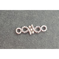 Коннектор. Размер - 1,5×0.5 см. Цвет - сталь.  Цена указана за 1 шт