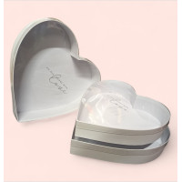 Коробка "сердце " Набор 3 шт / С окном / Белый