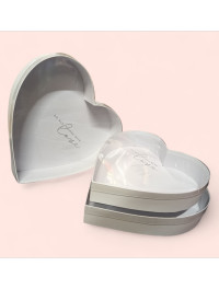 Коробка "серце" Набір 3 шт/З вікном/Білий