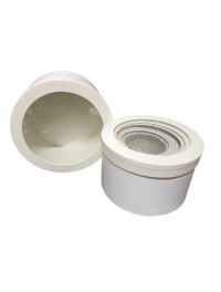 Набір коробок 6 в 1/кругла з вікном/біла/кришка блискітки/