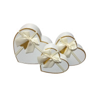 Набор коробок "сердце" / белый / 3 в 1