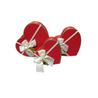 Набор коробок "сердце" / красный / 3 в 1