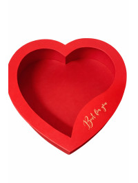 Коробка серце з вікном/червона/23 см