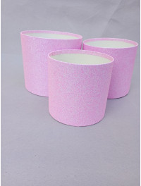 Подарункові коробки без кришки/набір 3 шт./рожевий з блискітками