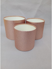 Подарункові коробки без кришки/набір 3 шт./ бронзовий з блискітками