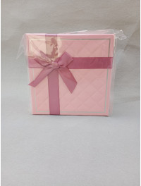 Подарункові коробки квадратні/набір 3 шт./рожевий