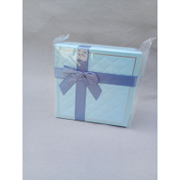 Подарункові коробки квадратні/набір 3 шт./блакитний