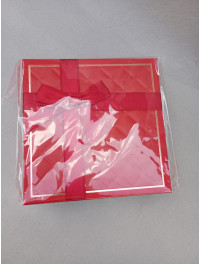 Подарункові коробки квадратні/набір 3 шт./червоний