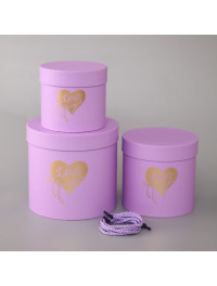 Коробка циліндр/3 в 1/фіолетовий