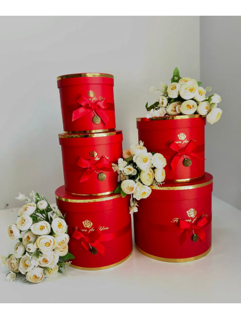 Коробка циліндр/5 в 1/червоний