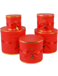 Коробка циліндр/5 в 1/червоний