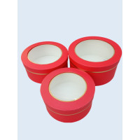 Подарочные коробки / набор 3 шт / красный