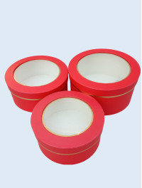 Подарункові коробки/набір 3 шт./червоний