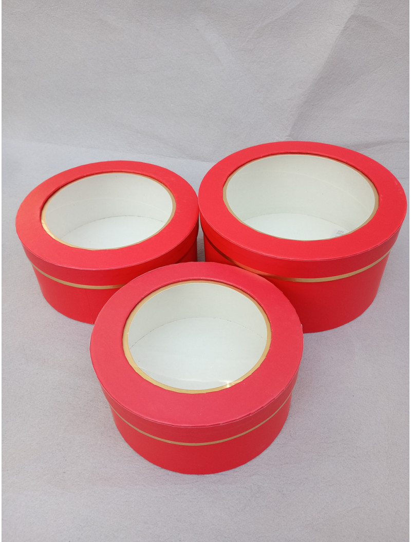 Подарункові коробки/набір 3 шт./червоний