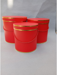 Подарункові коробки/набір 3 шт./червоний