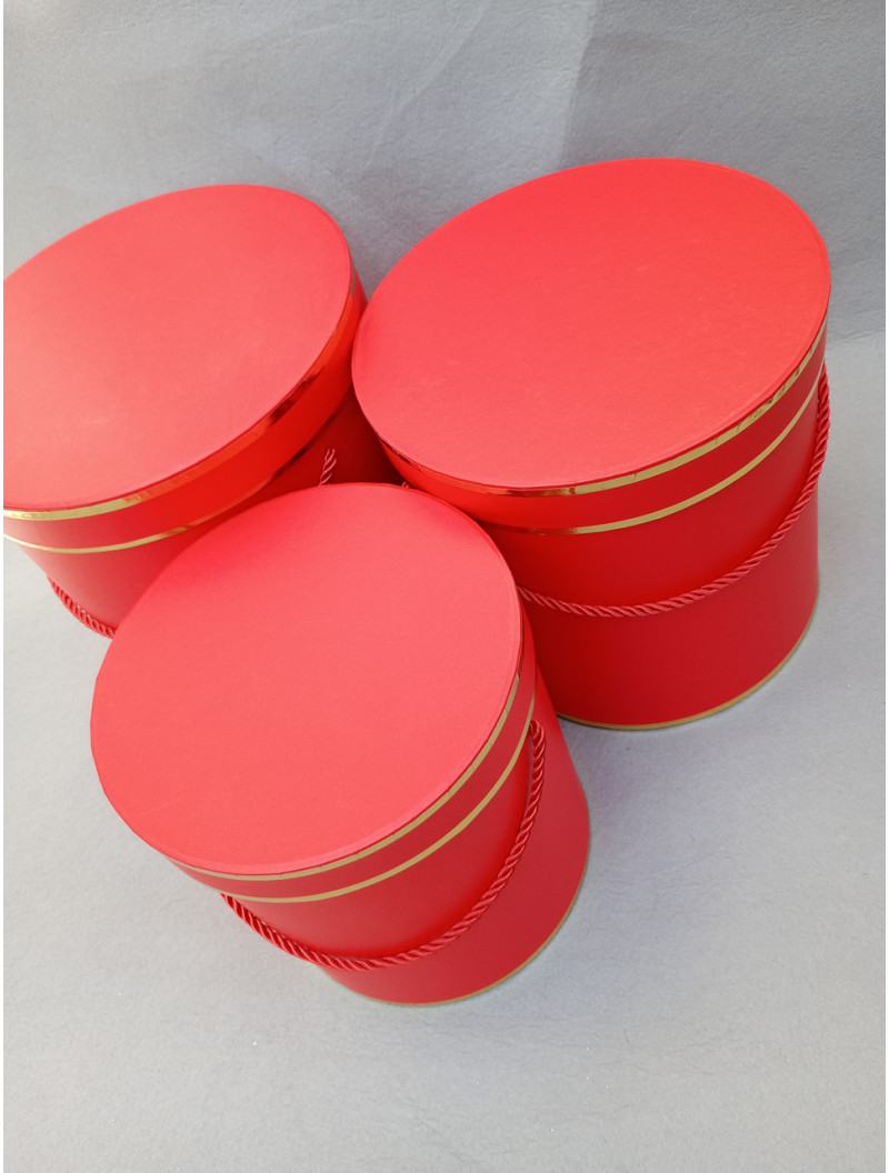 Подарункові коробки/набір 3 шт./червоний