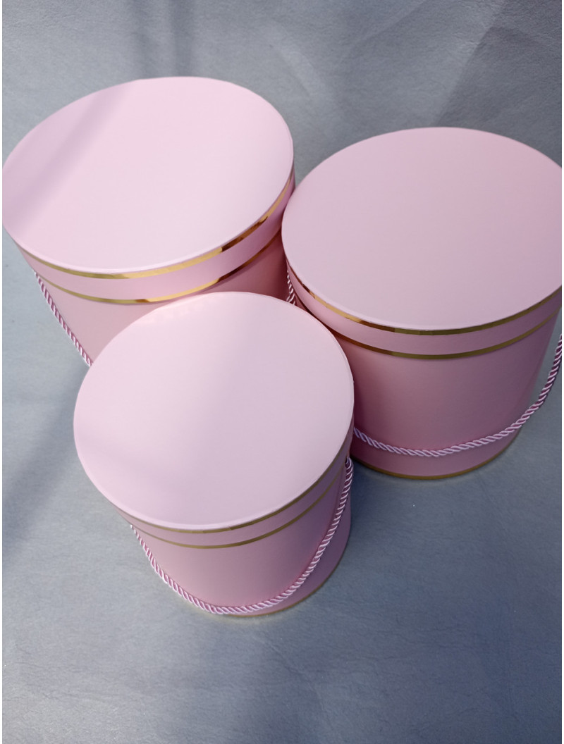 Подарункові коробки/набір 3 шт./рожевий