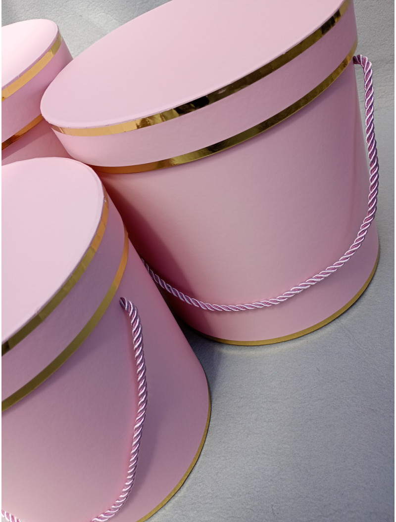 Подарункові коробки/набір 3 шт./рожевий