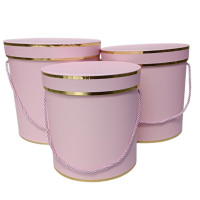 Подарочные коробки  / набор 3 шт / розовый