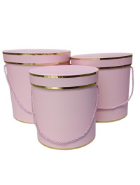 Подарункові коробки/набір 3 шт./рожевий