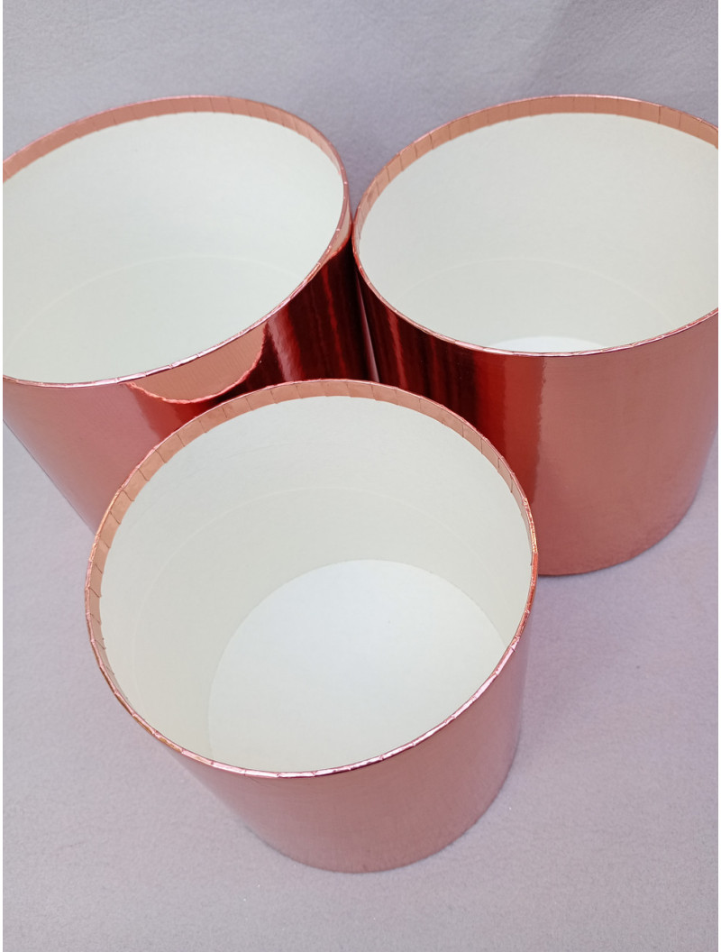 Подарункові коробки без кришки/набір 3 шт./світлий глянець